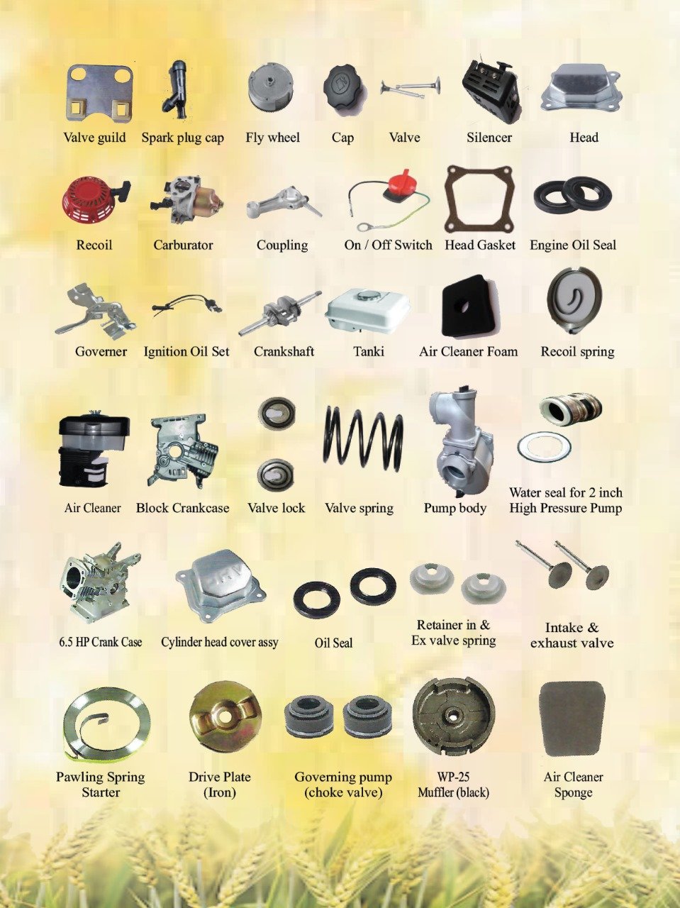 RCM POWER WEEDER SPARE PARTS